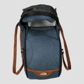 Petit Bebe Premium Carry Cot - Navy/Brown