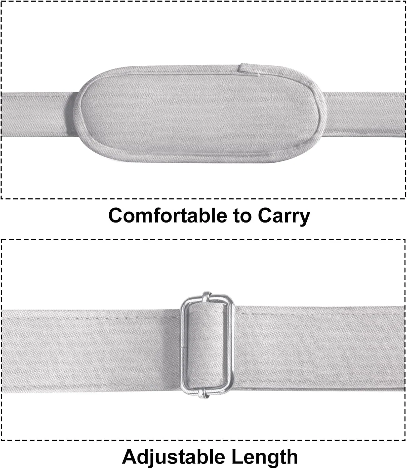 Pets Purse Shoulder Strap, Up to 44.8" Length General Strap with Metal Swivel Hooks, Made of Durable Oxford Cloth with Metal Swivel Hook, Suitable for Messenger Bags, Laptop Bags, Pet Bags