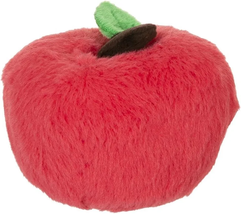 P.L.A.Y. Cute Plush Dog Toys - Fruit & Vegetable Themed Durable Squeaker Chew Toy, Great for Puppies & Small, Medium, Large Dogs - Machine Washable, Recycled Materials (Garden Fresh Apple, X-Small)