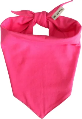 Premium Solid Pink Dog Bandana, Luxury Soft Cotton Adjustable Triangle Scarf for Medium Dogs, Comfortable, Stylish, and Customizable for All Seasons, Dog Accessories