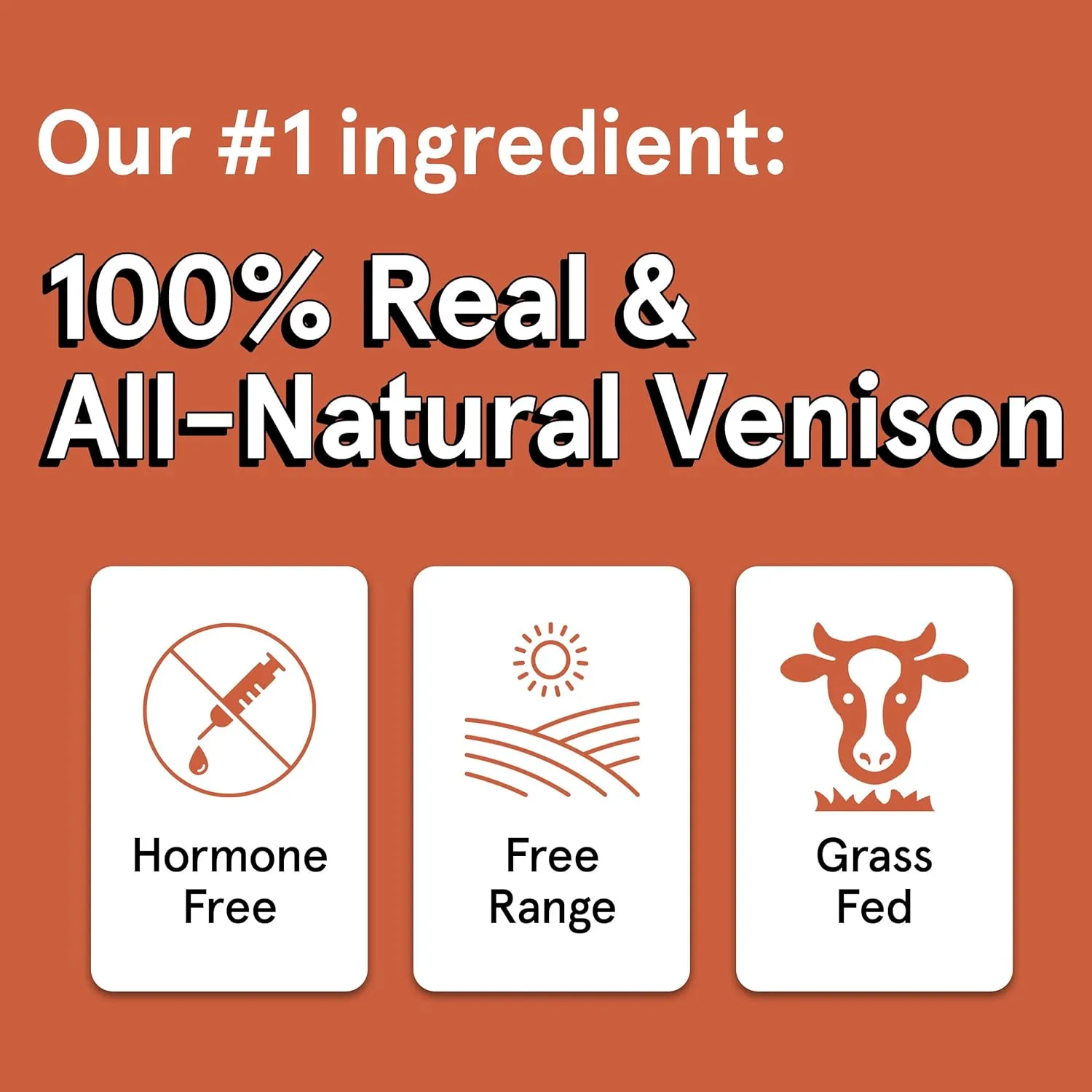 Real Meat Dog Treats - 12oz Bag of Bite-Sized Air-Dried Venison Jerky for Dogs - Grain-Free Jerky Dog Treats Made up of 95% Human-Grade, Free-Range, Grass Fed Venison - Natural High Protein Dog Treats
