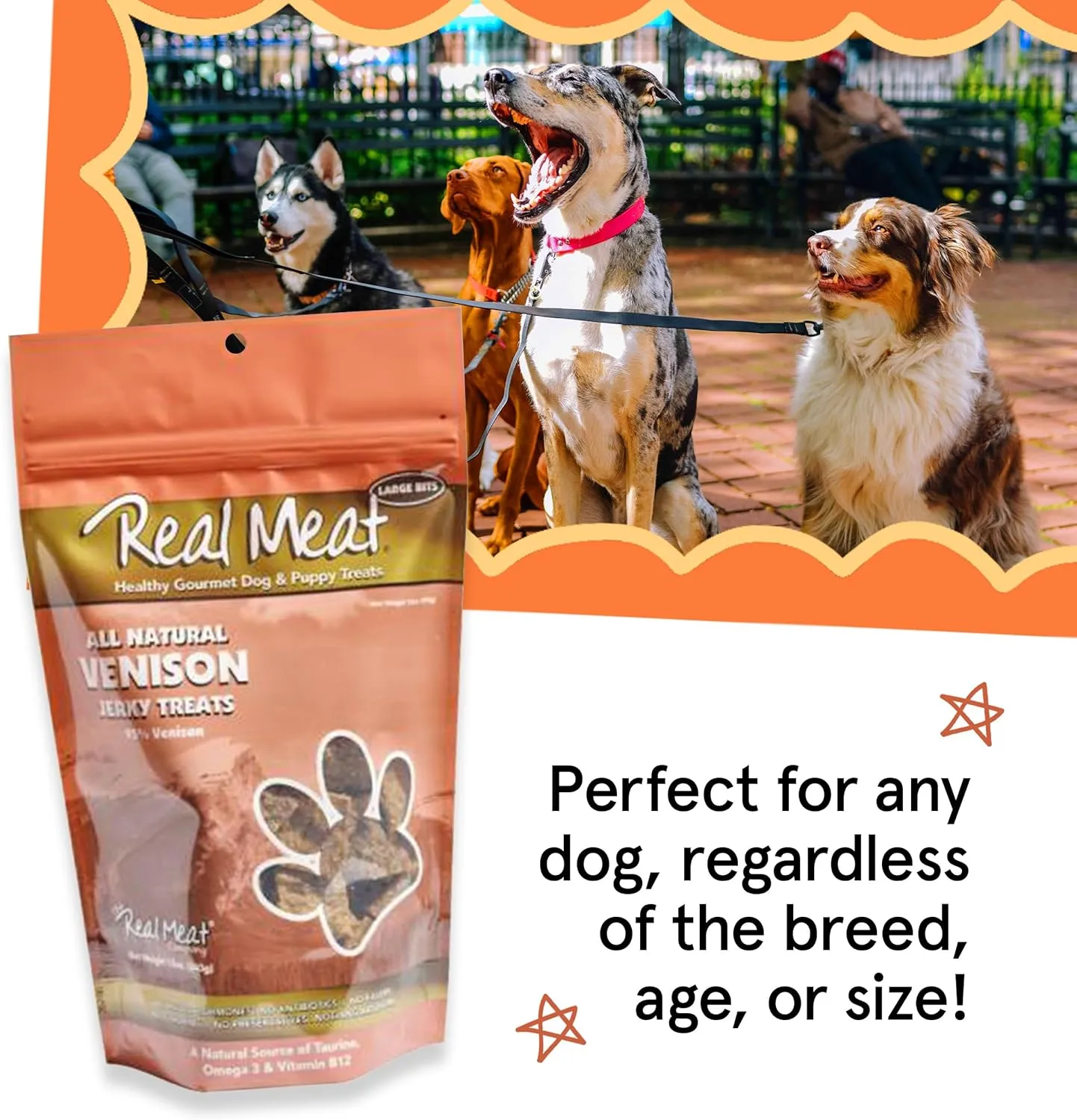 Real Meat Dog Treats - 12oz Bag of Bite-Sized Air-Dried Venison Jerky for Dogs - Grain-Free Jerky Dog Treats Made up of 95% Human-Grade, Free-Range, Grass Fed Venison - Natural High Protein Dog Treats