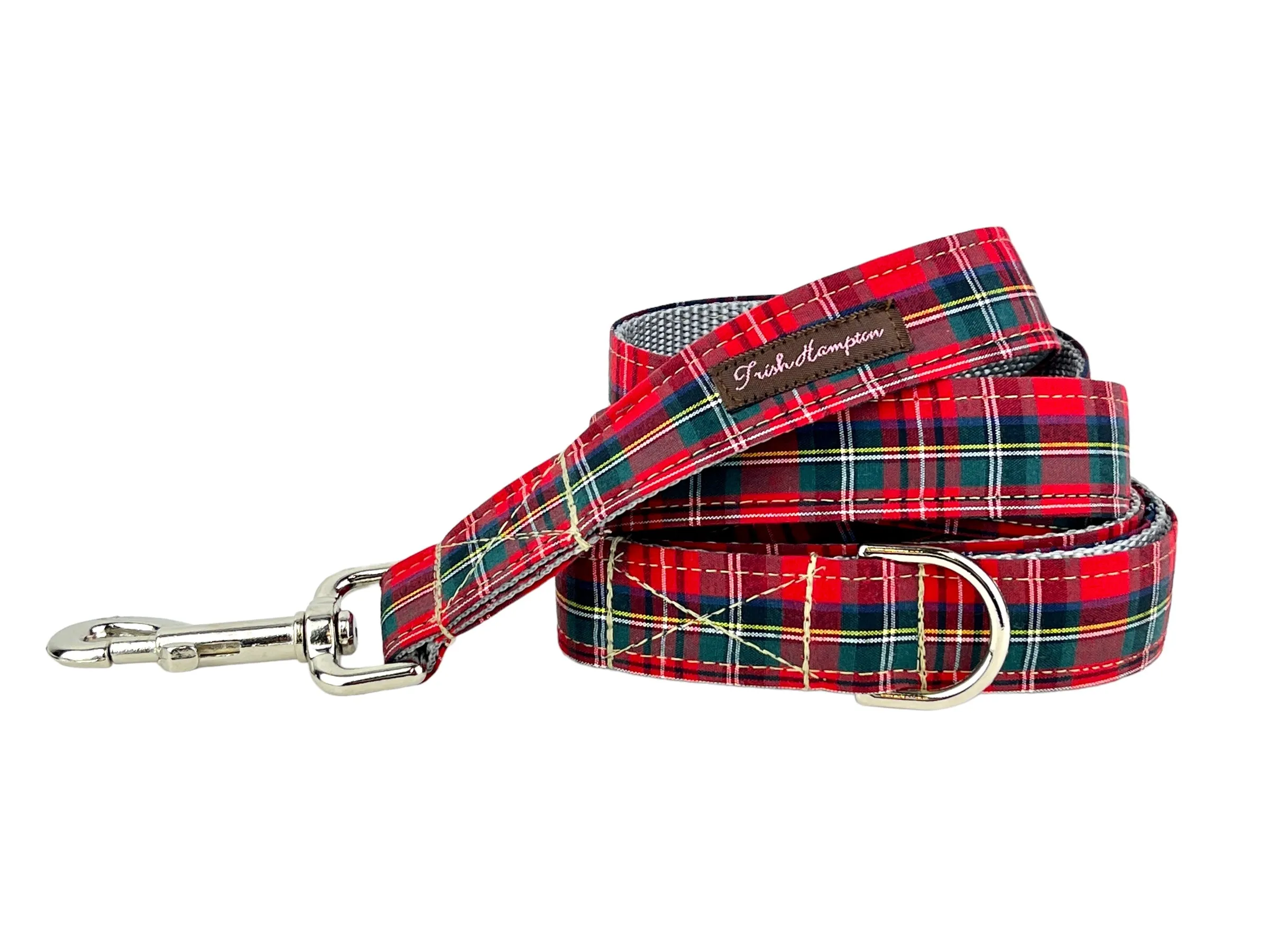 Red Tartan Plaid 6ft Dog Leash - 996
