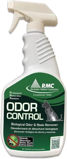 Rochester Midland PRS Stain & Odor Eliminator- 32oz, Enzyme Urine Odor Eliminator, Carpet Cleaner Spray, Fresh Lavender Fragrance for Strong Odor, Dog Pee and Cat Urine Enzyme Cleaner Destroyer