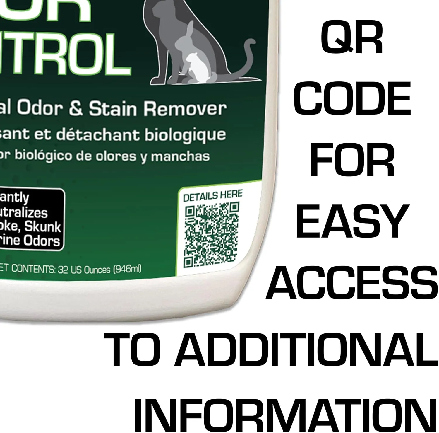 Rochester Midland PRS Stain & Odor Eliminator- 32oz, Enzyme Urine Odor Eliminator, Carpet Cleaner Spray, Fresh Lavender Fragrance for Strong Odor, Dog Pee and Cat Urine Enzyme Cleaner Destroyer