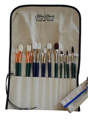 Silver Brush Travel Tote For Short Handle Brushes