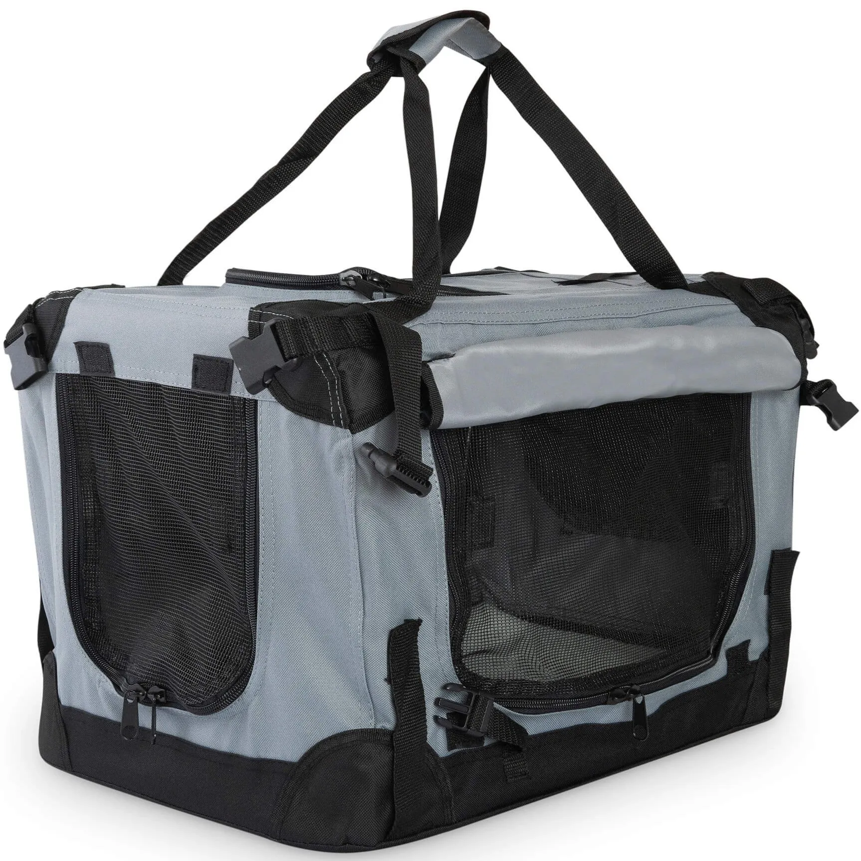 Soft Pet Kennel (Grey & Black)
