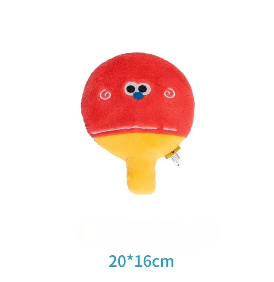 Squeaking Plush Ping Pong Dog Toy