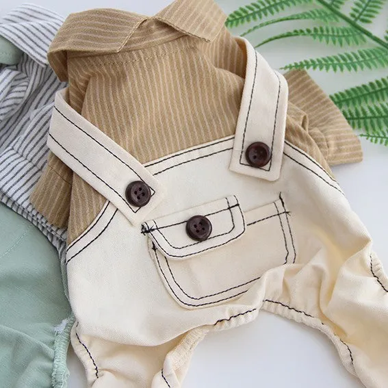 Striped Four-Legged One Piece Jumpsuit
