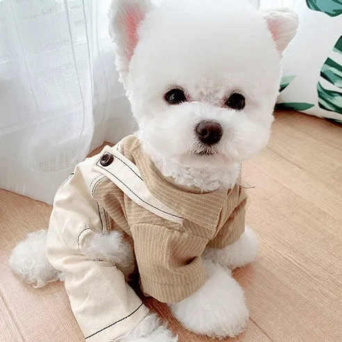 Striped Four-Legged One Piece Jumpsuit
