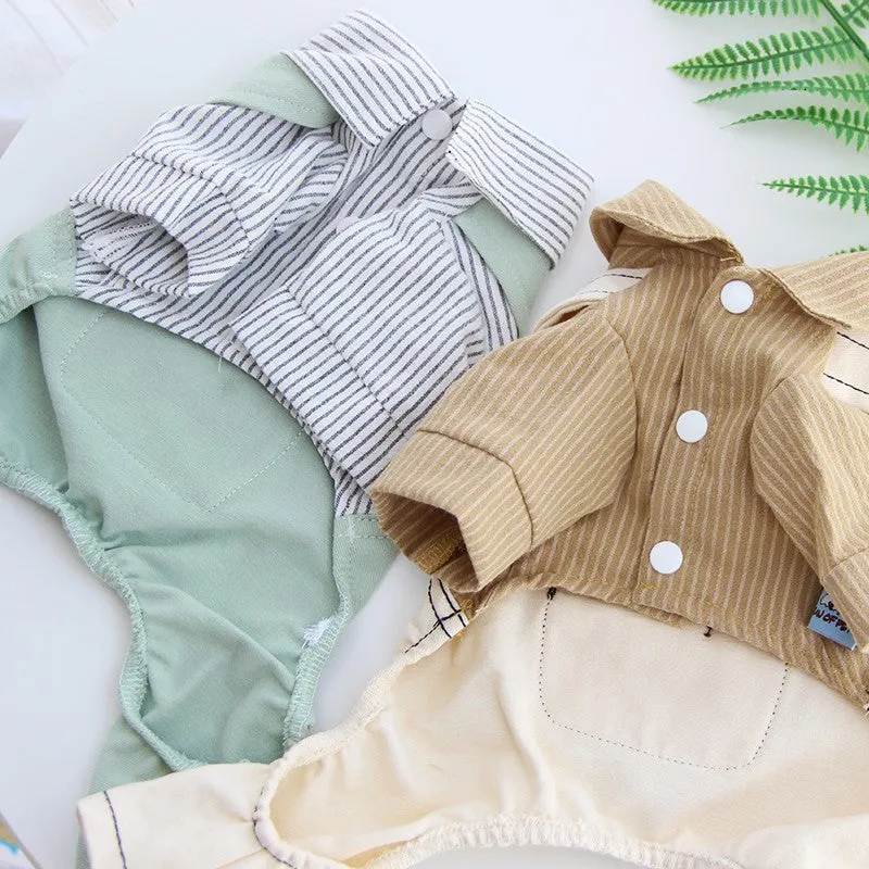 Striped Four-Legged One Piece Jumpsuit