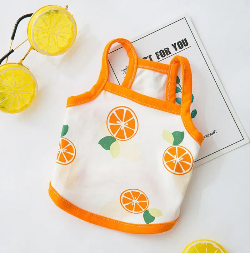 Summer cool pet clothes short small sling dog clothes
