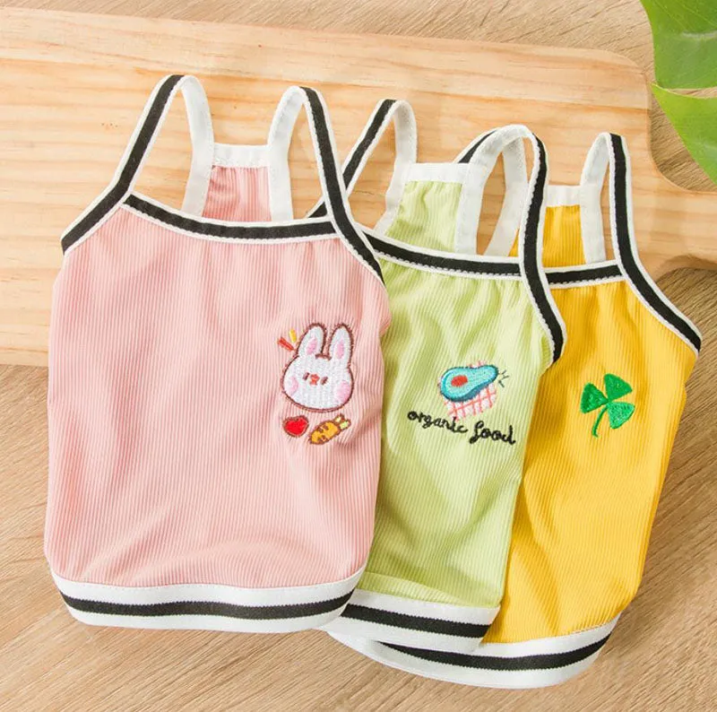 Summer cool pet clothes short small sling dog clothes