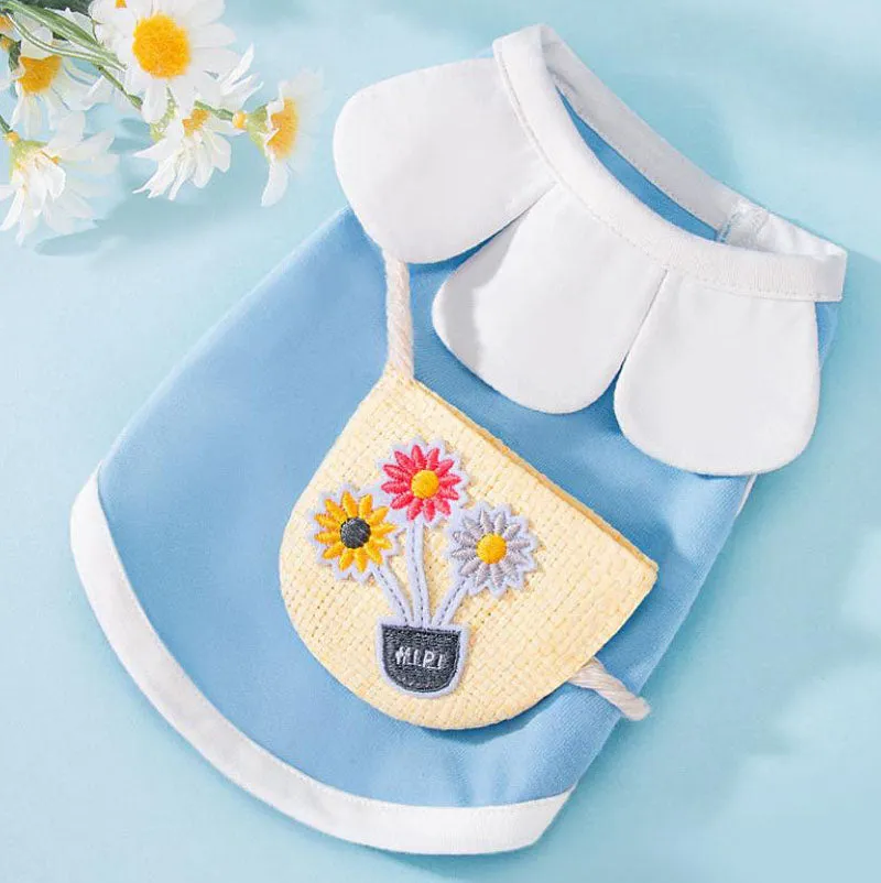 Summer cool pet clothes short small sling dog clothes