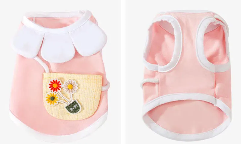 Summer cool pet clothes short small sling dog clothes