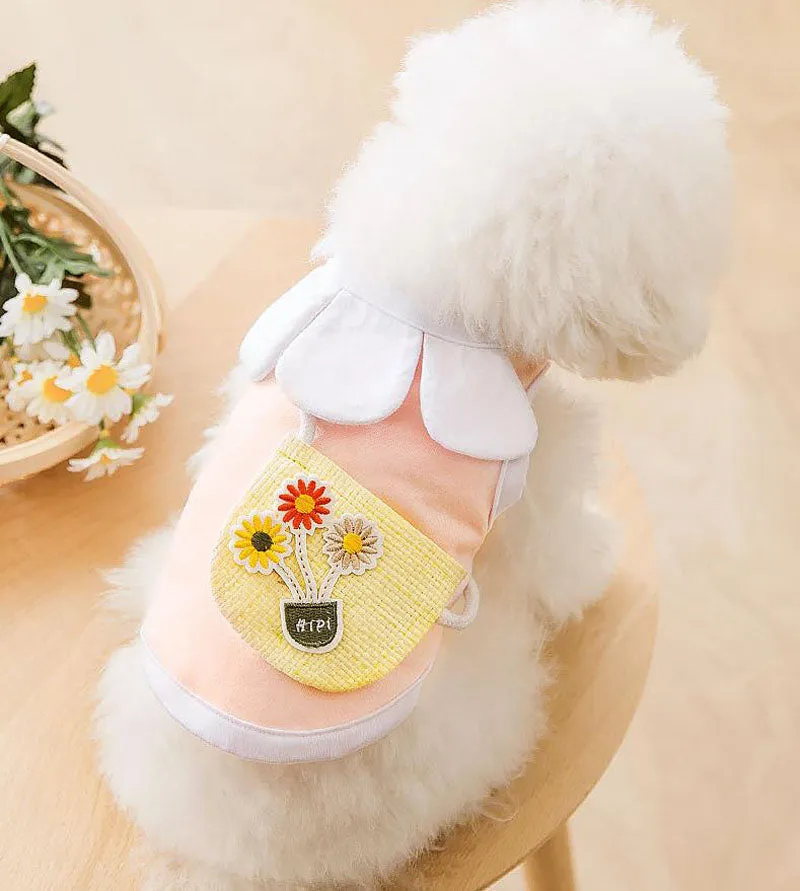 Summer cool pet clothes short small sling dog clothes