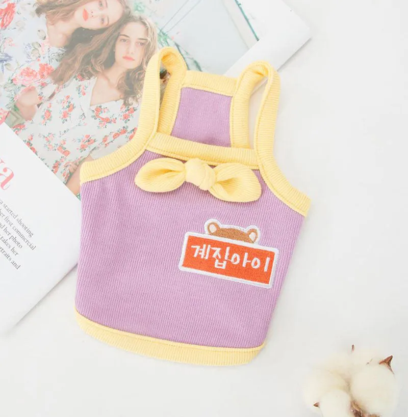 Summer cool pet clothes short small sling dog clothes