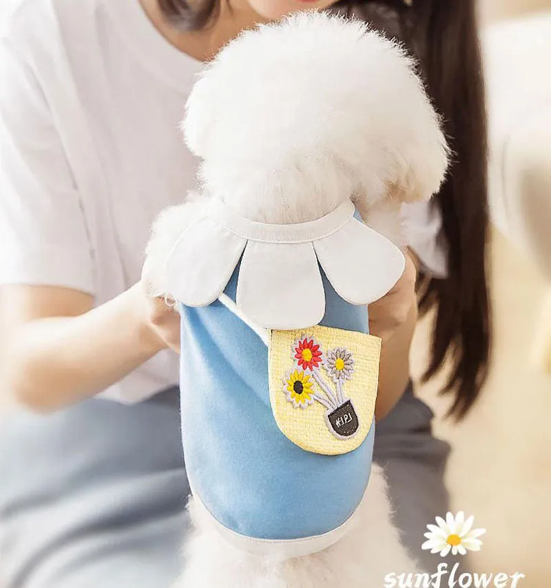 Summer cool pet clothes short small sling dog clothes