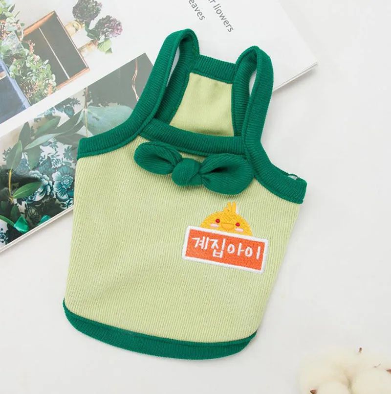 Summer cool pet clothes short small sling dog clothes