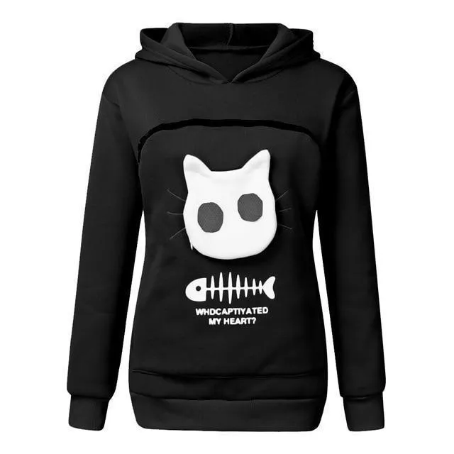 Sweatshirt Animal Pouch Hood Tops