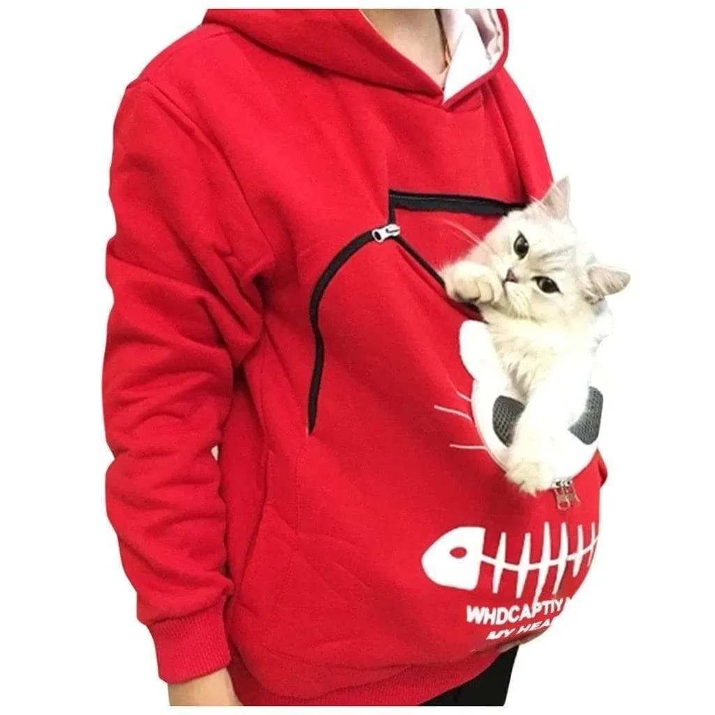 Sweatshirt Animal Pouch Hood Tops