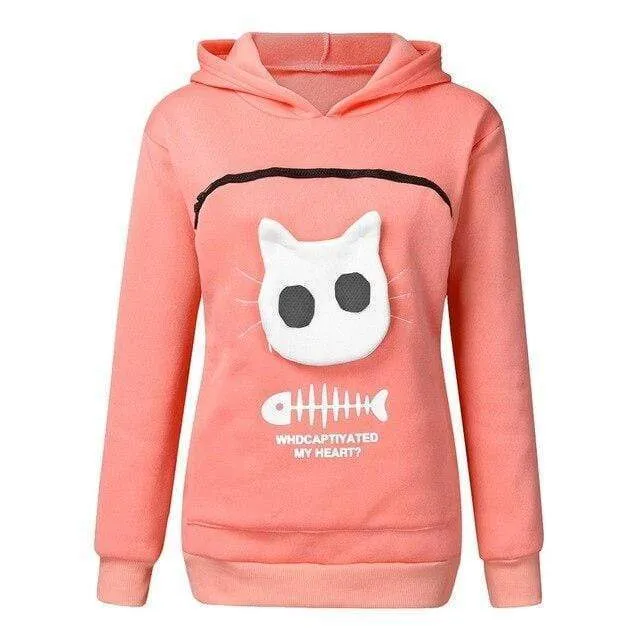 Sweatshirt Animal Pouch Hood Tops