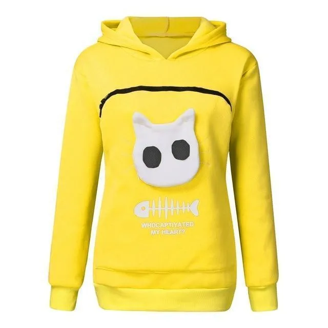 Sweatshirt Animal Pouch Hood Tops