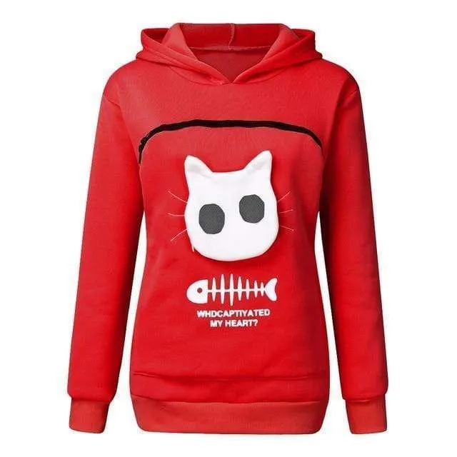 Sweatshirt Animal Pouch Hood Tops