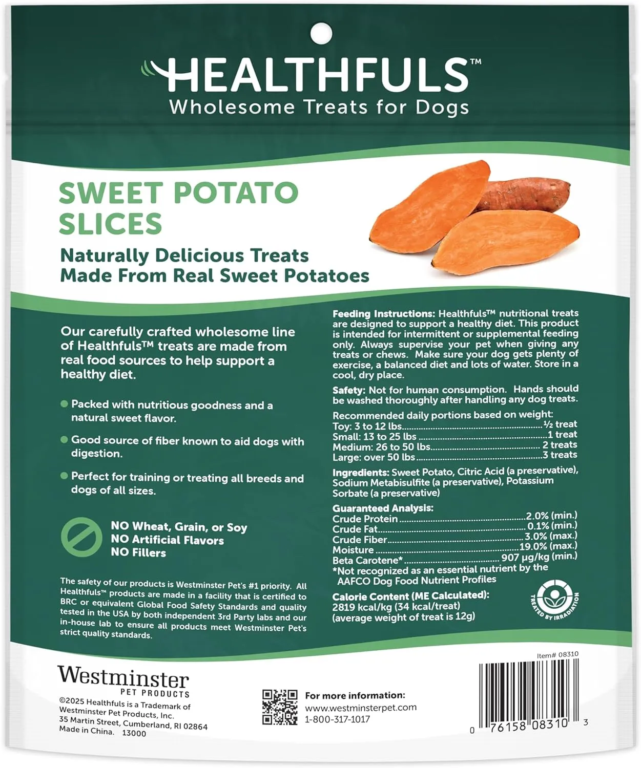Sweet Potato Slices Dog Treats, 16oz
