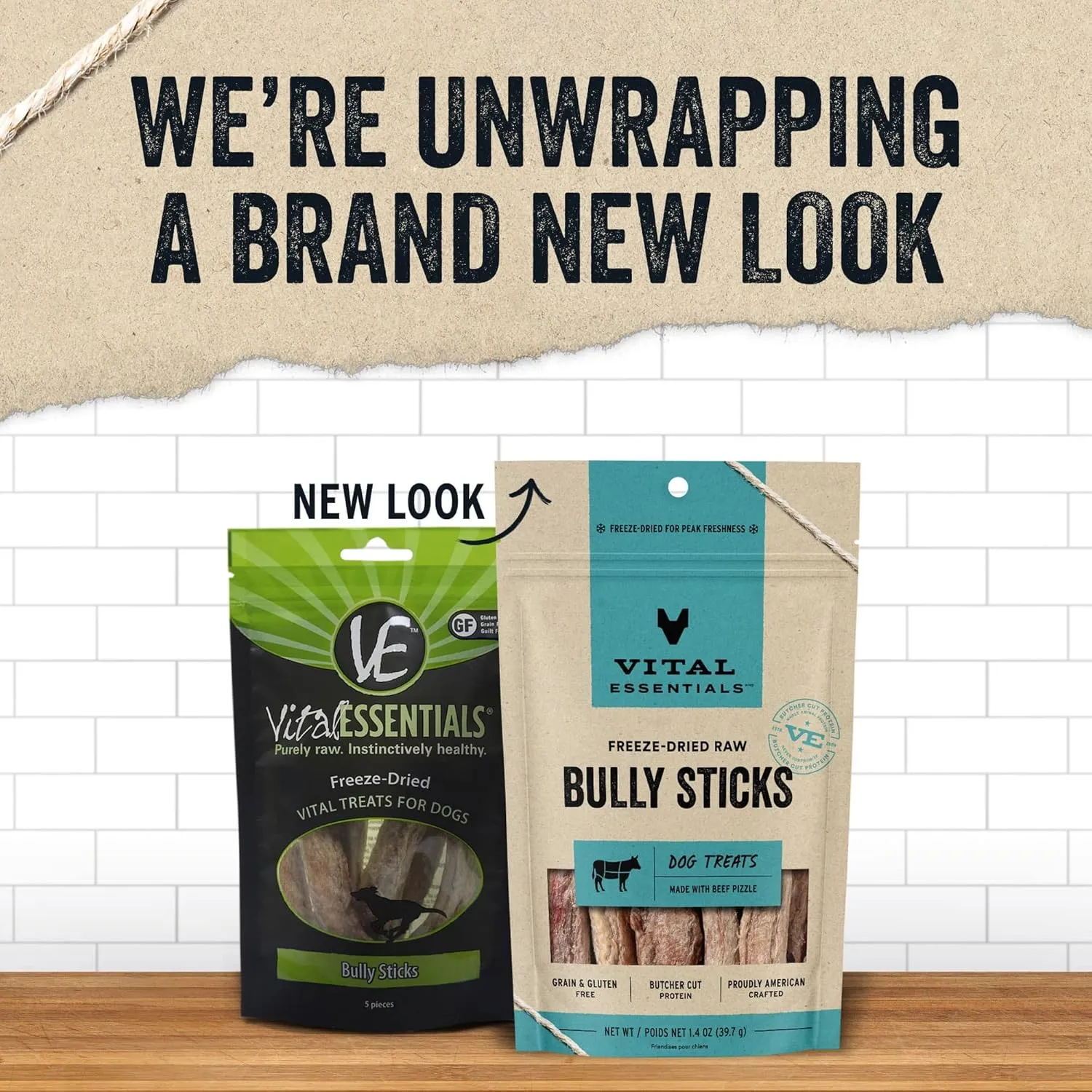 Vital Essentials Bully Sticks Dog Treats, 1.4 oz | Freeze-Dried Raw | Single Ingredient |Premium Quality High Protein Training Treats | Grain Free, Gluten Free, Filler Free