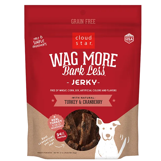Wag More Bark Less Jerky, BBQ Grilled Turkey, 10 oz