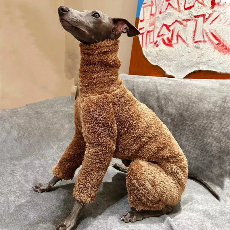 Winter Dog Clothes Onesies For Dogs Soft Puppy Clothes High Neck Warm Italian Greyhound Clothes Whippet/Mexican Hairless/Maltese