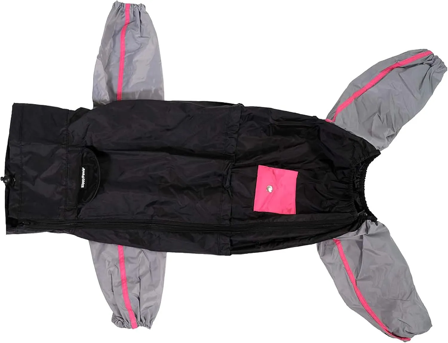 ZippyPaws Adventure Dog Raincoat - Waterproof Rain Jacket for Small & Large Dogs, Reusable Dog Poncho - Pink, Small